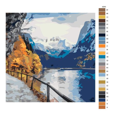 Návod pro malování podle čísel Zamrzlé jezero