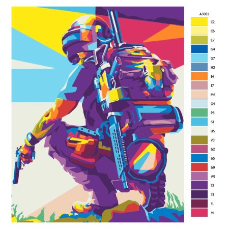 Návod pro malování podle čísel US voják