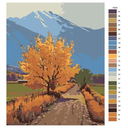 Návod pro malování podle čísel Podzim maluje