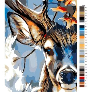 Návod pro malování podle čísel Podzimní jelen