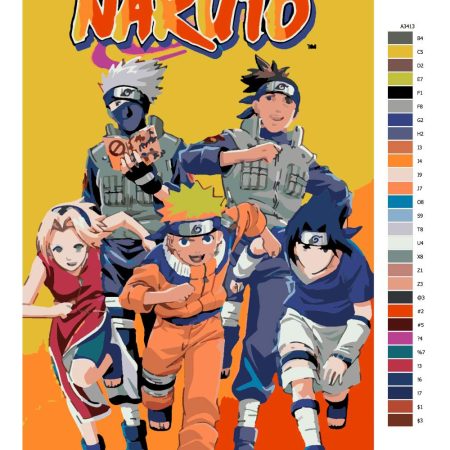 Návod pro malování podle čísel Anime Naruto 04