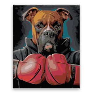 Malování podle čísel Pes boxer