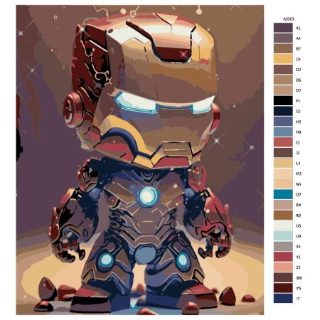 Návod pro malování podle čísel Iron Man 04