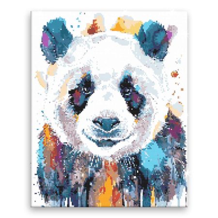 Diamantové malování Panda v barvách