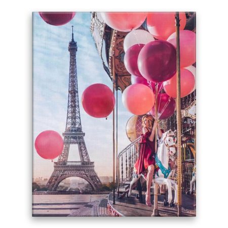 Fotoobraz na plátne Červené balonky v Paříži