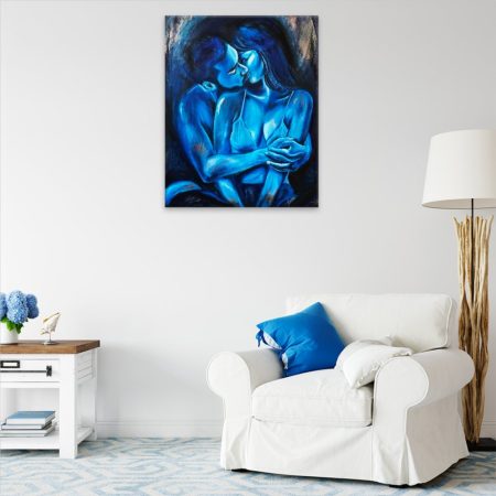 Obraz na plátne Romantika v modrém