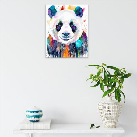 Obraz na plátne Panda v barvách