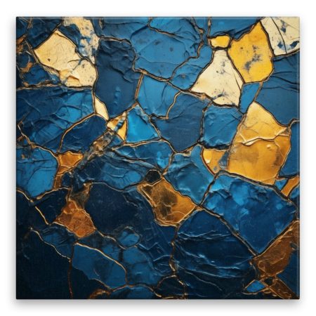 FotoObraz na plátne Zlato modrá mozaika