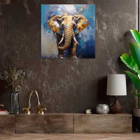 Obraz na plátne Slon v kaluži