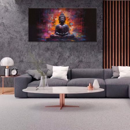 Obraz na plátne Buddha před chrámem