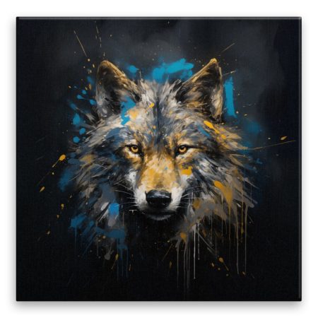 FotoObraz na plátne Vlk ve zlatém