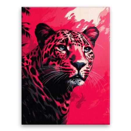 FotoObraz na plátne Leopard v růžové 02