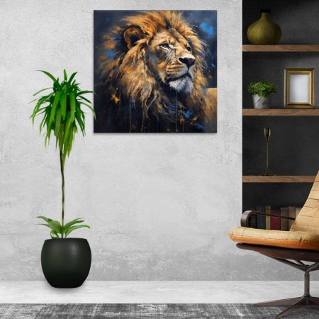 Obraz na plátne Lev s bohatou hřívou