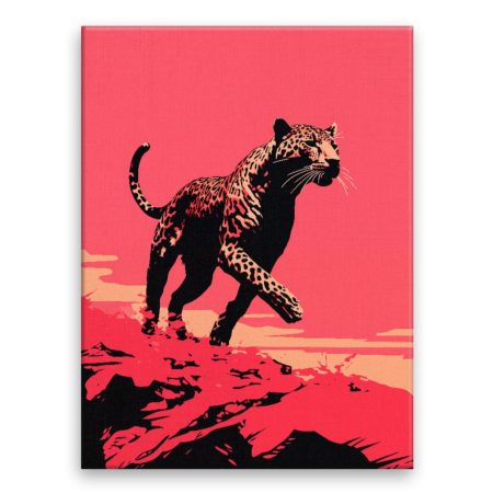 FotoObraz na plátne Leopard v růžové